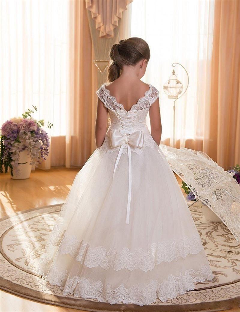 White Fashion Princess Flower Girl Tutu Dress - BUNNY BAZAR