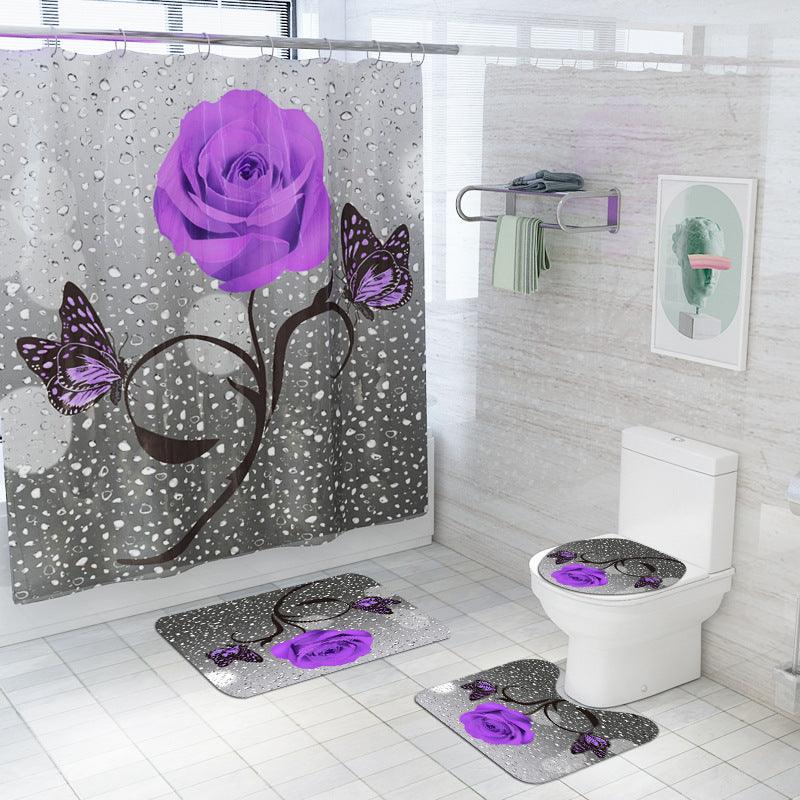 Daffodil Toilet Bathroom Shower Curtain Shower Partition - BUNNY BAZAR