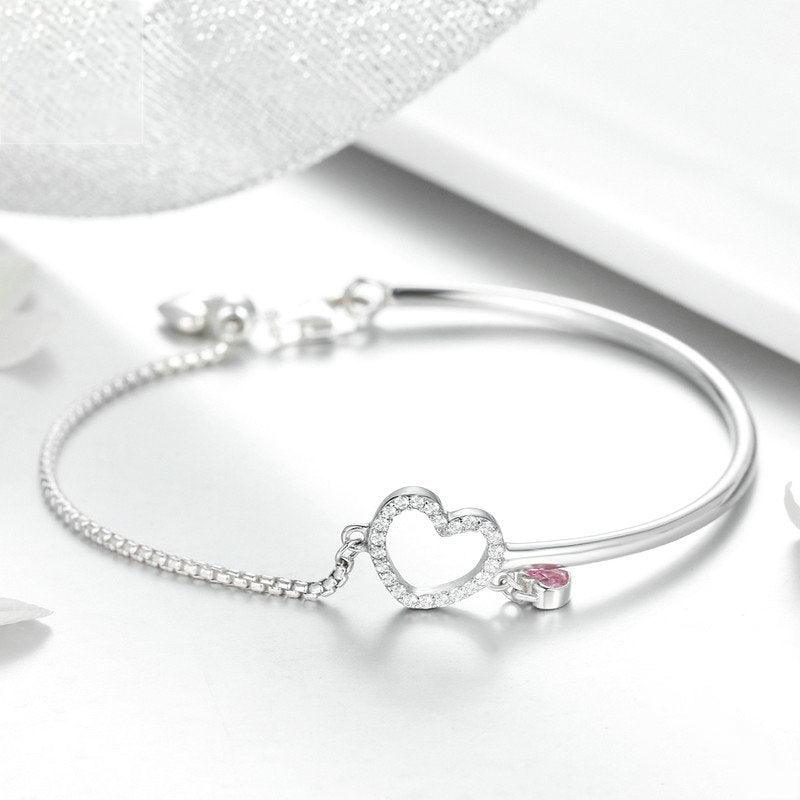 Women's Heart S925 Sterling Silver Women's Bracelet Bracelet Accessories - BUNNY BAZAR