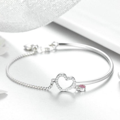 Women's Heart S925 Sterling Silver Women's Bracelet Bracelet Accessories - BUNNY BAZAR