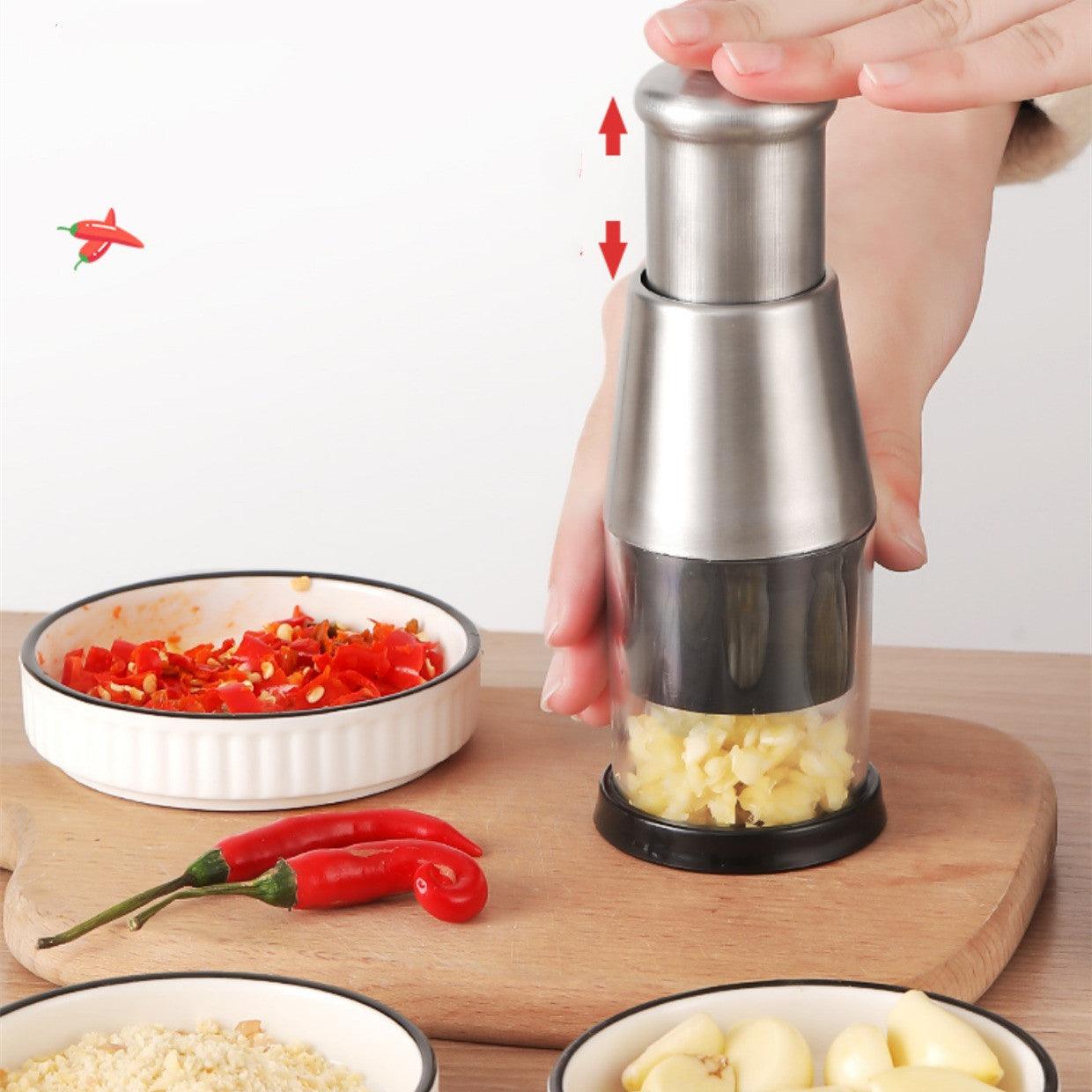 Stainless Steel Twisting Pressing Cutting And Mashing Garlic Household Manual - BUNNY BAZAR