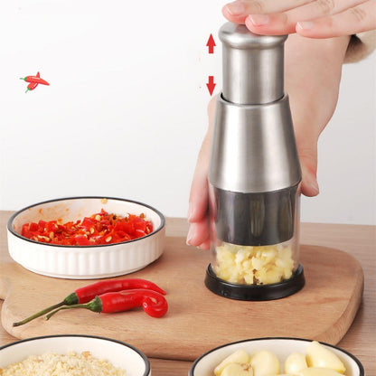 Stainless Steel Twisting Pressing Cutting And Mashing Garlic Household Manual - BUNNY BAZAR