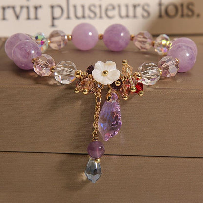 Women's Niche Natural Aquamarine Crystal Bracelet - BUNNY BAZAR