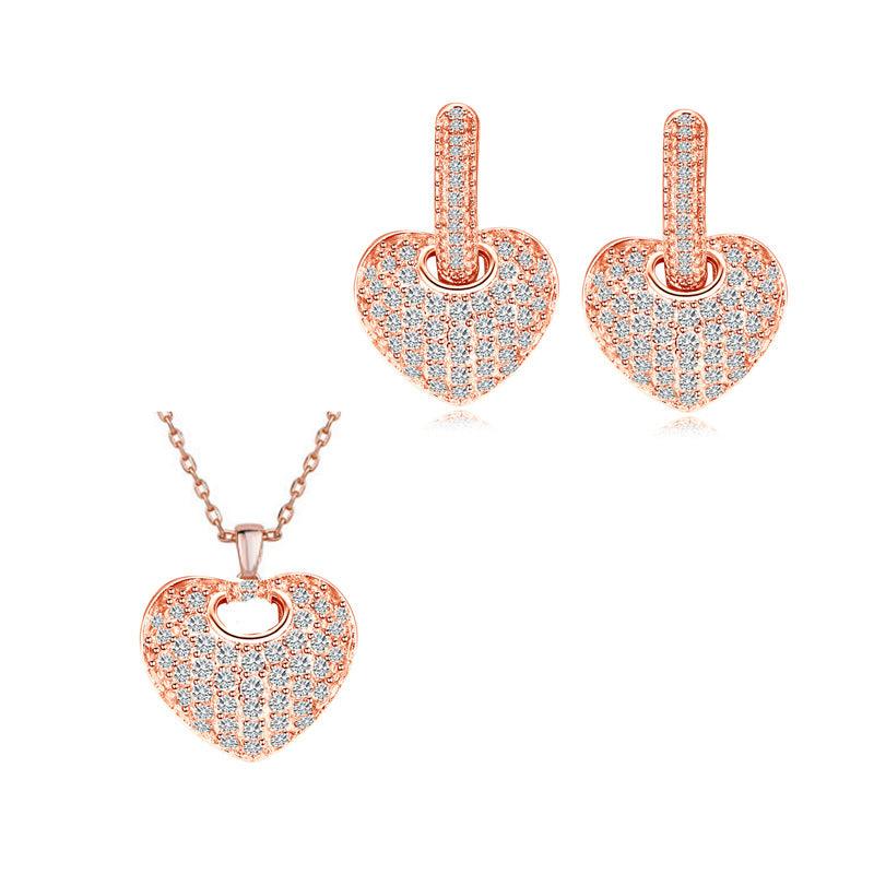 Explosive Carat Lover Star With Peach Heart Necklace - BUNNY BAZAR