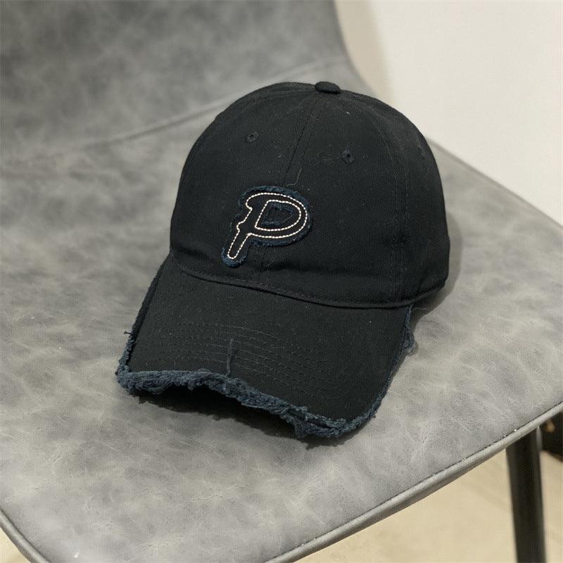 Edged P Letter Baseball Cap Autumn And Winter Couple Soft Top - BUNNY BAZAR