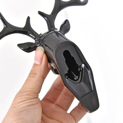 Creative Deer Head Without Hook Three-dimensional Wall Hanging Plastic Sticky Hook - BUNNY BAZAR