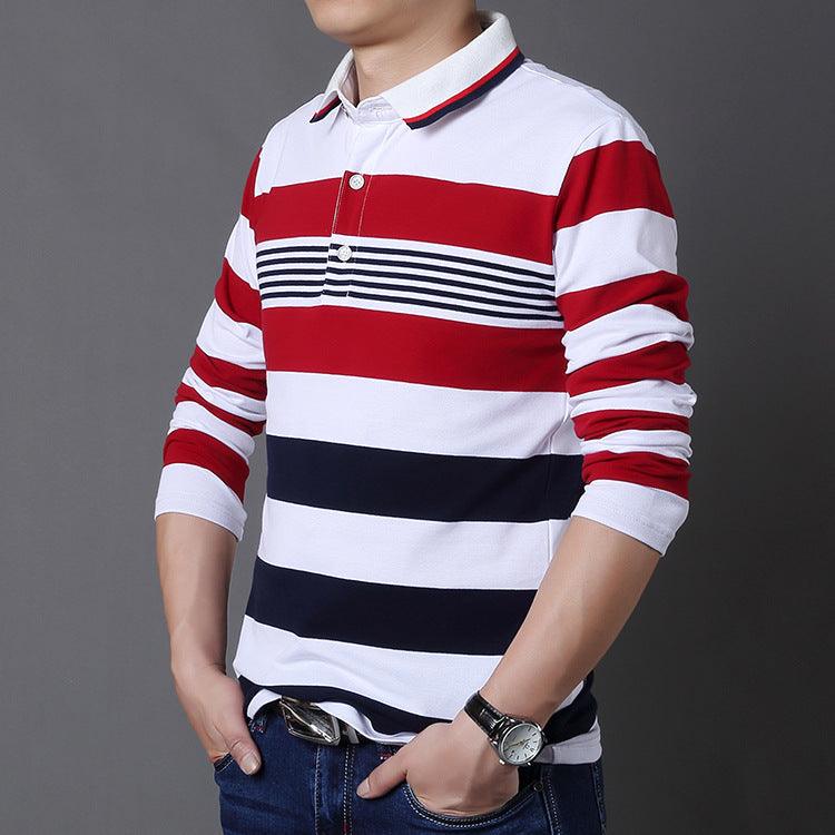 Men's long sleeve striped t-shirt - BUNNY BAZAR