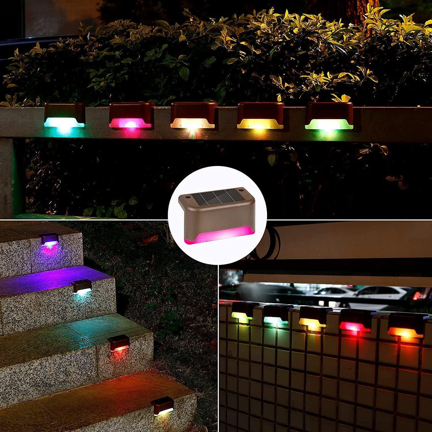 Solar Step Light Outdoor Garden Light Night Light LED Guide Light Ladder Stair Light Balcony Decoration Waterproof - BUNNY BAZAR