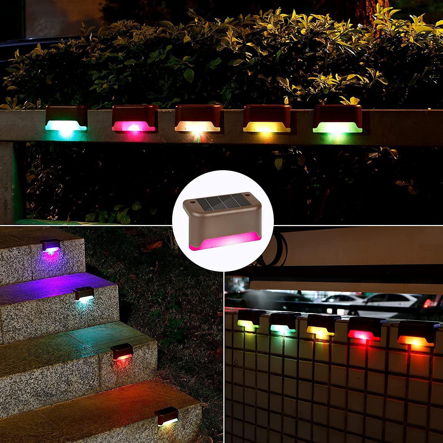 Solar Step Light Outdoor Garden Light Night Light LED Guide Light Ladder Stair Light Balcony Decoration Waterproof - BUNNY BAZAR