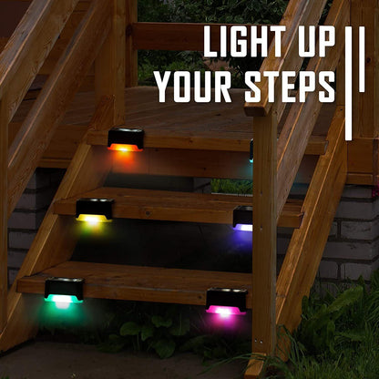 Solar Step Light Outdoor Garden Light Night Light LED Guide Light Ladder Stair Light Balcony Decoration Waterproof - BUNNY BAZAR