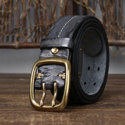 Genuine Leather Pure Cowhide Korean Casual Jeans Belt - BUNNY BAZAR