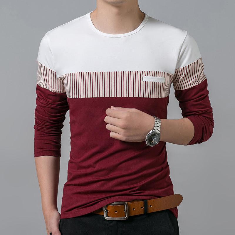 Vertical stripes long sleeve casual T-shirt - BUNNY BAZAR