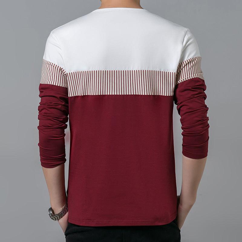 Vertical stripes long sleeve casual T-shirt - BUNNY BAZAR