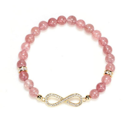 Natural Strawberry Crystal Zircon Bracelet Makes a Perfect Gift For Any Couple - BUNNY BAZAR