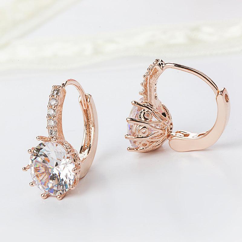 Zircon Earrings Japan And South Korea Simple Temperament Earrings Women - BUNNY BAZAR