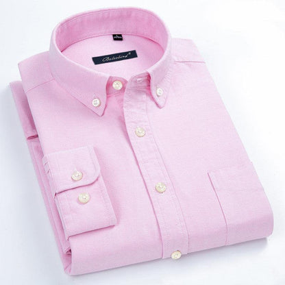 Oxford Shirt Men's Long-Sleeved Shirt - BUNNY BAZAR