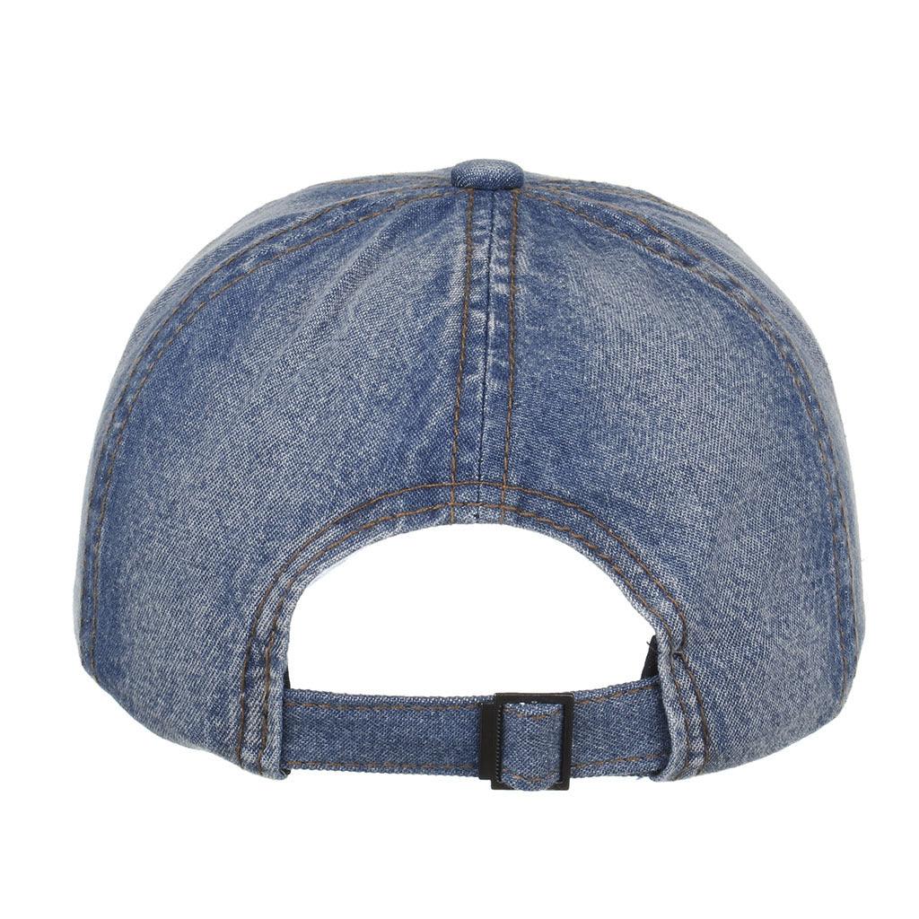 Casual Trendy Iron Mark Denim Baseball Hat - BUNNY BAZAR