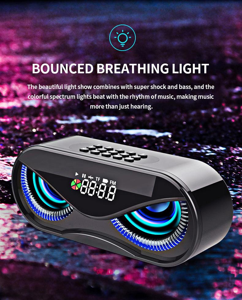 Colorful lights, dual speakers, digital buttons, song, Bluetooth speaker - BUNNY BAZAR