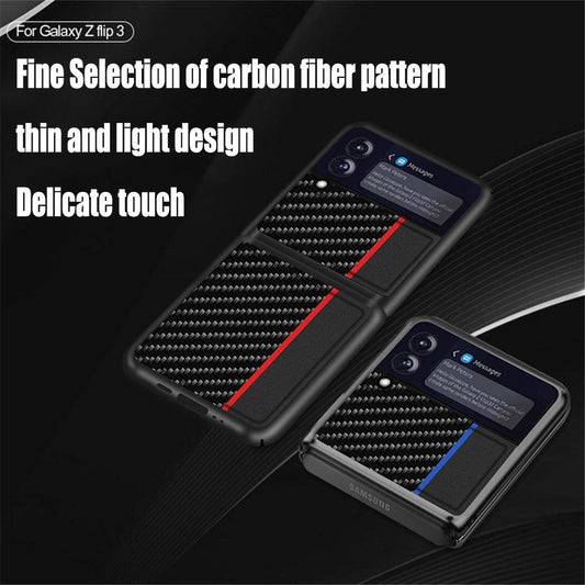 Phone Case Carbon Fiber Pattern Colorblock Protective Cover - BUNNY BAZAR