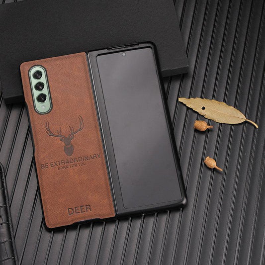 Mobile Phone Case Leather Folding Screen Deer Head Protective Cover - BUNNY BAZAR