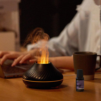 NEW Volcanic Flame Aroma Diffuser is a top-of-the-line device that combines diffusing, humidifying - BUNNY BAZAR