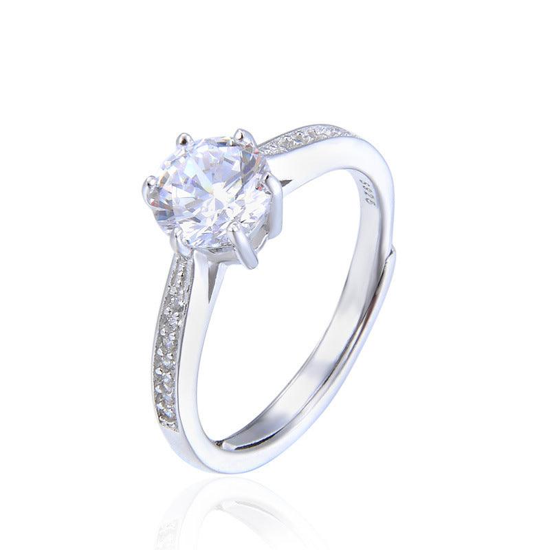 BB-64 Female Korean Version Of Simple Zircon Jewelry Simulation Diamond Ring - BUNNY BAZAR