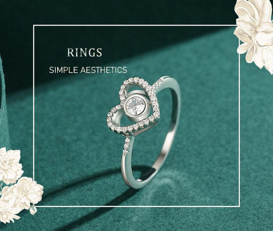 S925 Sterling Silver Love Full Diamond Ring - BUNNY BAZAR