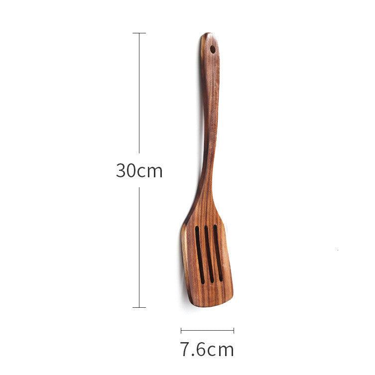 Acacia Wood Non-stick Frying Pan With Wooden Spatula - BUNNY BAZAR