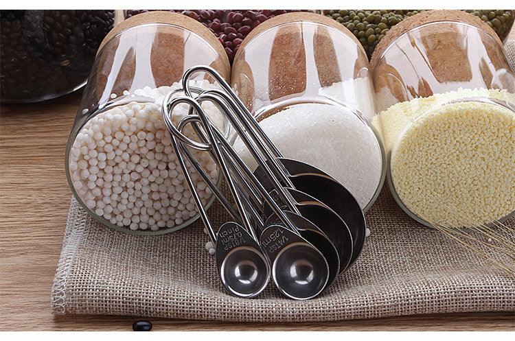 Baking Tool Stainless Steel Measuring Measuring Spoon 5-piece Set - BUNNY BAZAR