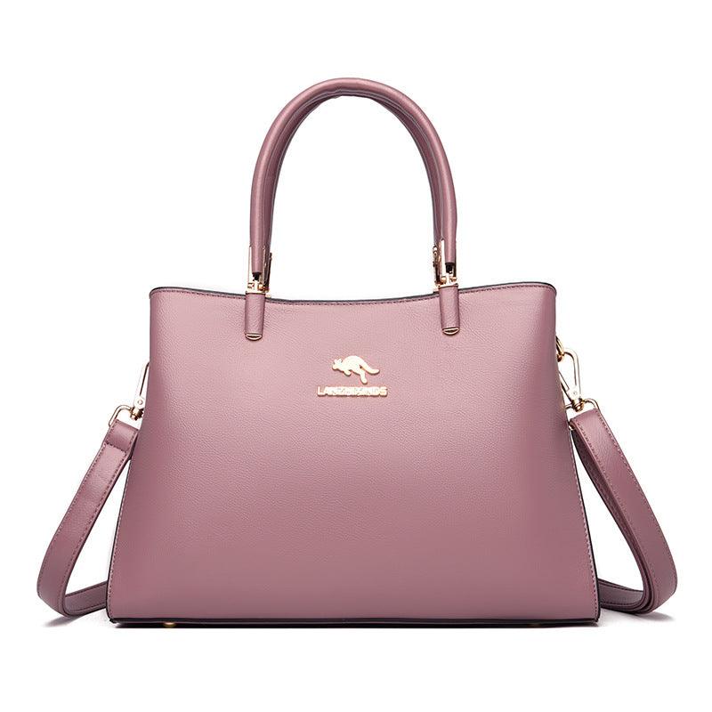 Middle-aged Mother Bag Women Messenger Bag Soft Leather Fashion Ladies Single Shoulder Bag - BUNNY BAZAR