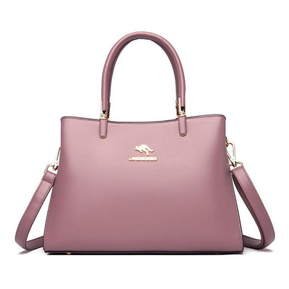 Middle-aged Mother Bag Women Messenger Bag Soft Leather Fashion Ladies Single Shoulder Bag - BUNNY BAZAR