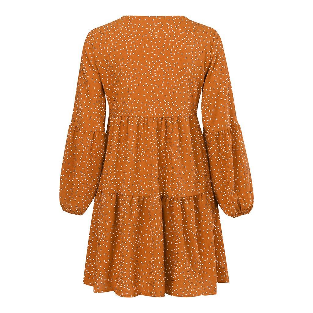 Polka dot ruffled loose dress - BUNNY BAZAR