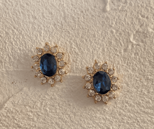 Exquisite Sapphire And Diamond Stud Earrings Offer a Truly Luxurious Look - BUNNY BAZAR