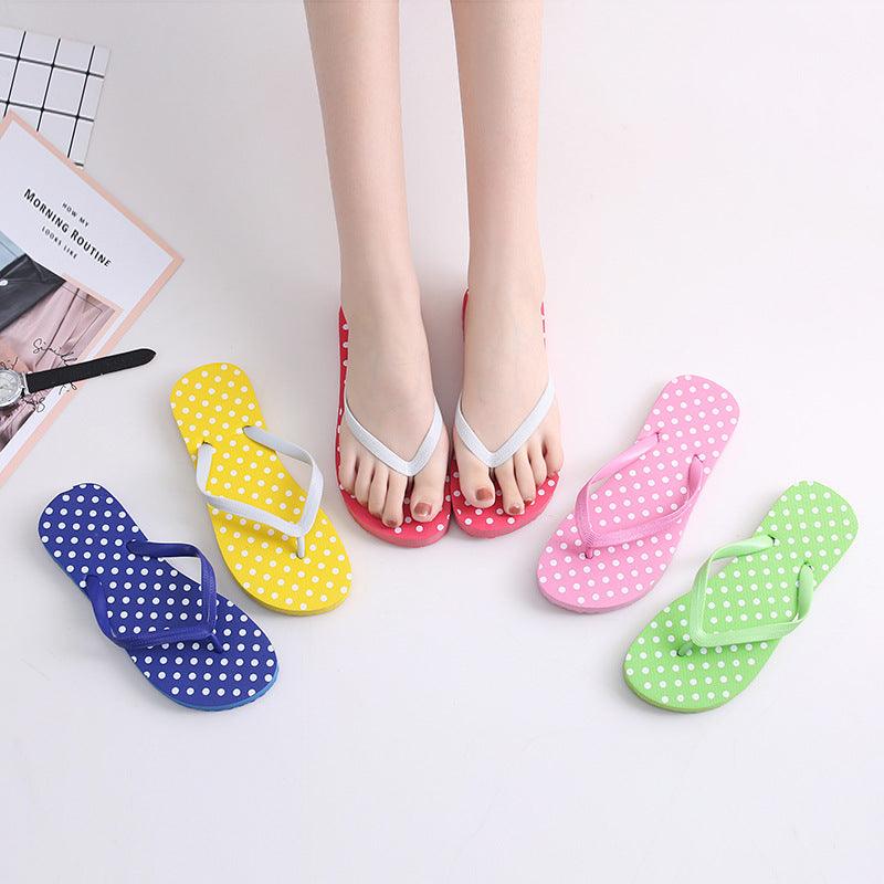 Simple Breathable Polka Dot Women's Slippers - BUNNY BAZAR