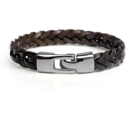 Leather alloy vintage hand-woven bracelet - BUNNY BAZAR