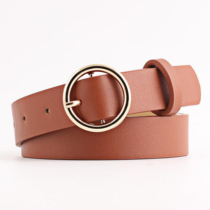 Women's jeans round buckle belt women - BUNNY BAZAR