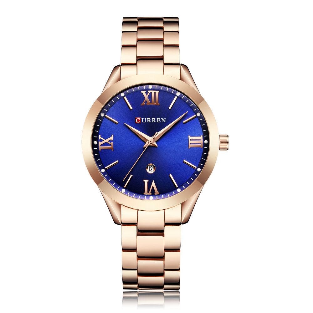 T-27 CURREN Rose Gold Quartz Watches Ladies Top Brand Luxury Clock Relogio Feminino - BUNNY BAZAR