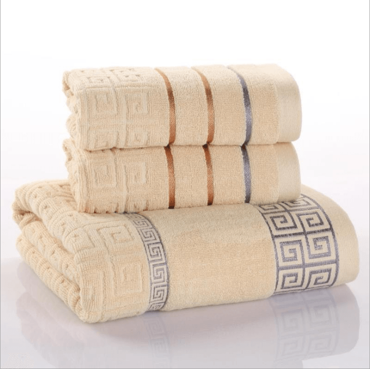 Three-piece cotton towel set - BUNNY BAZAR