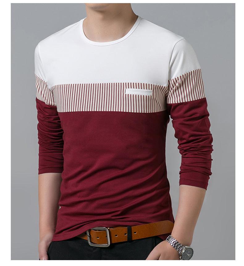 Vertical stripes long sleeve casual T-shirt - BUNNY BAZAR