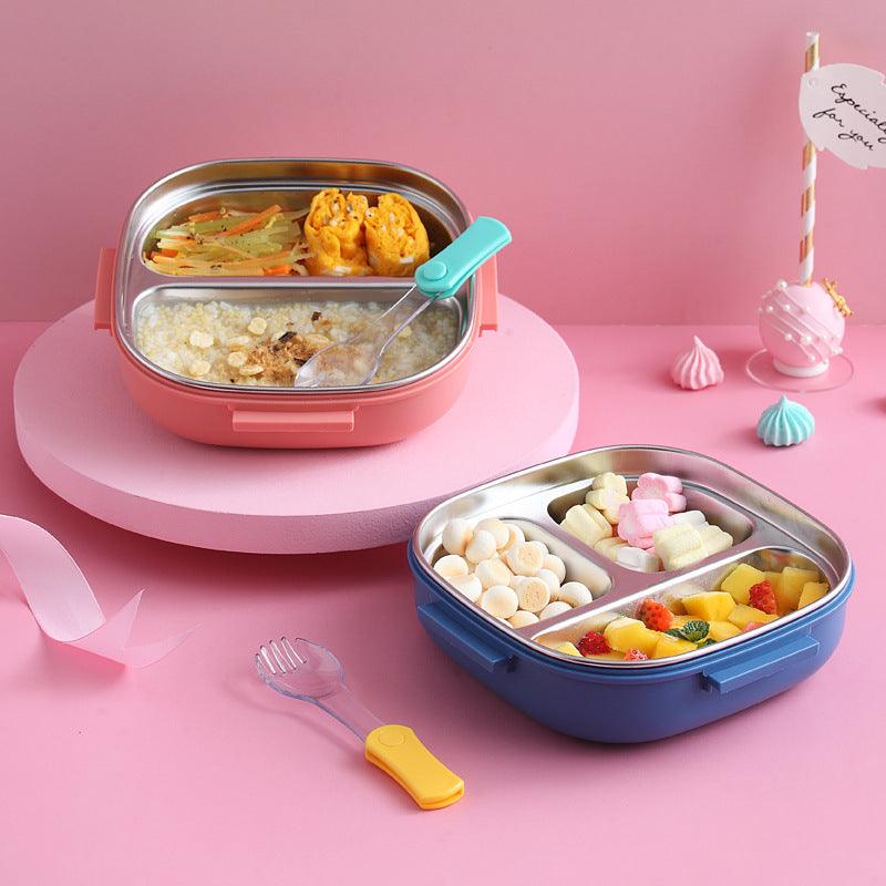 Stainless Steel Children's Portable Compartment Insulation Lunch Box - BUNNY BAZAR