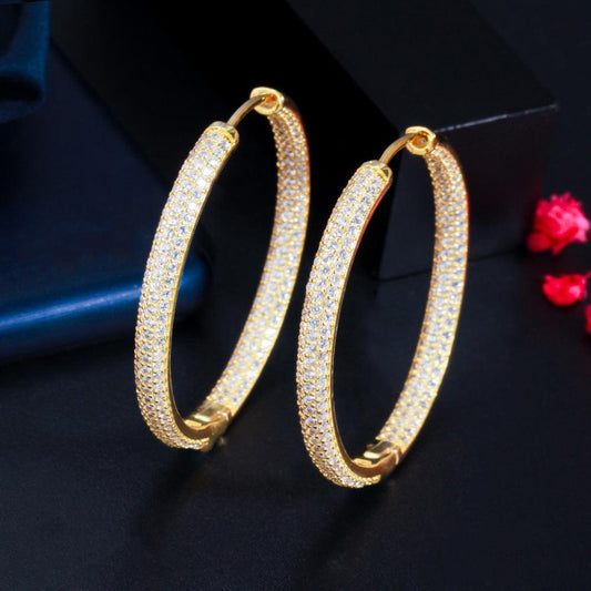 Style Earrings Are Crafted From 18K Gold And Plated With Sparkling Diamonds - BUNNY BAZAR