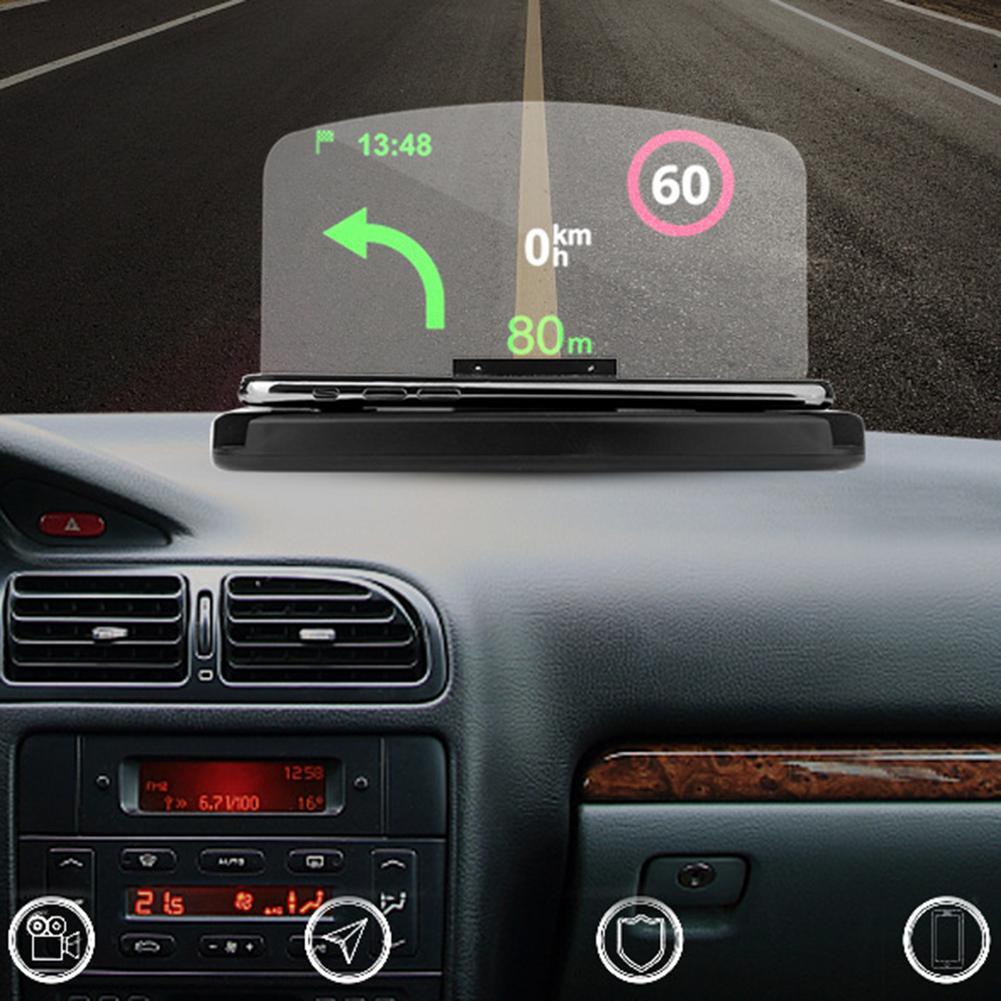 Electric Car HUD Auto Wireless Charging Head-Up Display Car HD Mobile Phone Navigation Projector Winshield Speedometer Accossorriess - BUNNY BAZAR