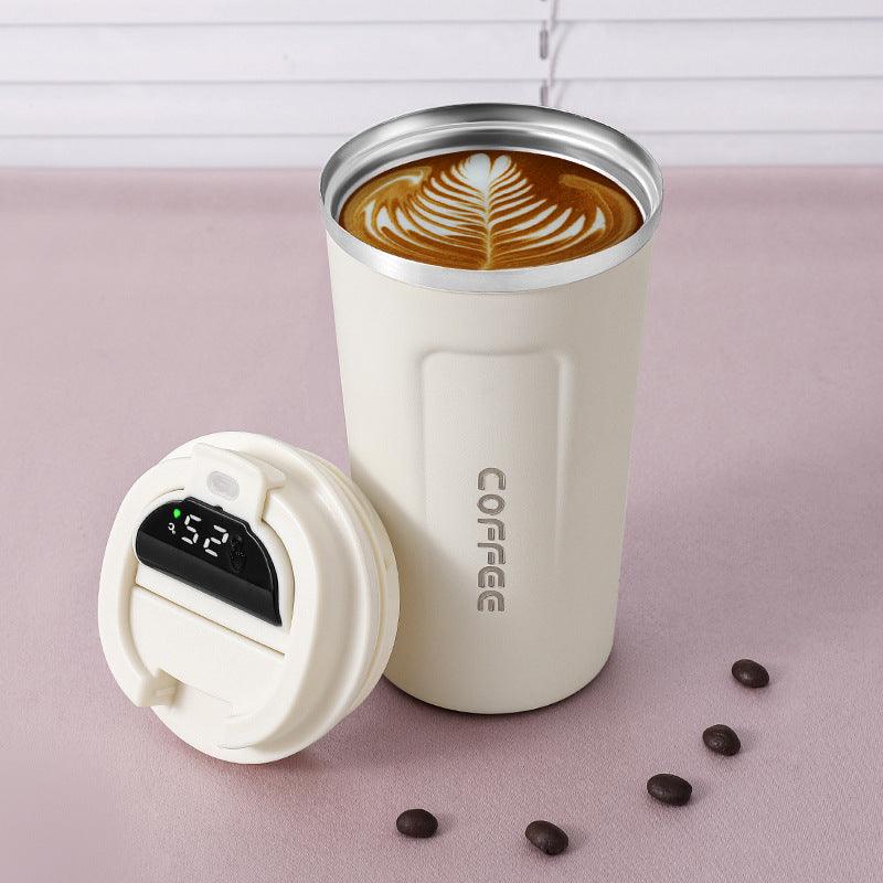 Smart Temperature Measuring Stainless Steel Coffee Cup Double-Layer Vacuum Insulation Cup - BUNNY BAZAR