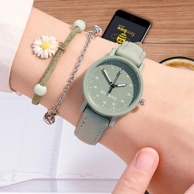 Korean Version Of The Simple Temperament Ins Wind Girl Middle School Student Girl Small Fresh Antique Forest Ladies Antique Watch - BUNNY BAZAR