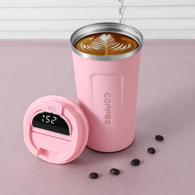 Smart Temperature Measuring Stainless Steel Coffee Cup Double-Layer Vacuum Insulation Cup - BUNNY BAZAR