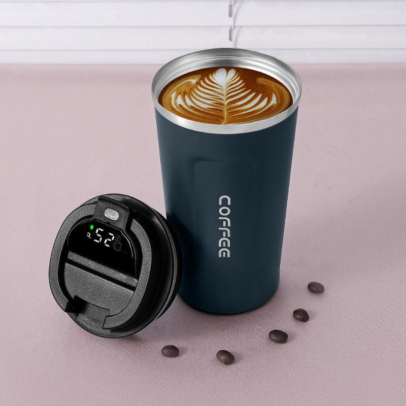 Smart Temperature Measuring Stainless Steel Coffee Cup Double-Layer Vacuum Insulation Cup - BUNNY BAZAR