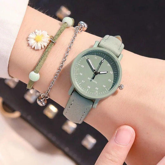 Korean Version Of The Simple Temperament Ins Wind Girl Middle School Student Girl Small Fresh Antique Forest Ladies Antique Watch - BUNNY BAZAR