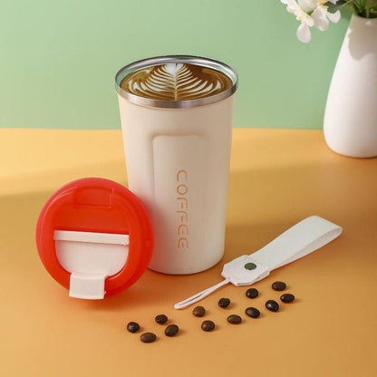 Smart Temperature Measuring Stainless Steel Coffee Cup Double-Layer Vacuum Insulation Cup - BUNNY BAZAR