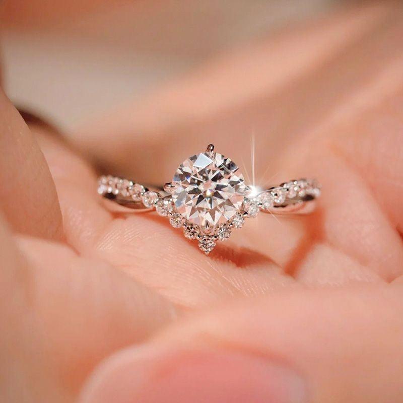 Simulation Diamond Ring is Perfect For a Romantic Proposal, Wedding - BUNNY BAZAR