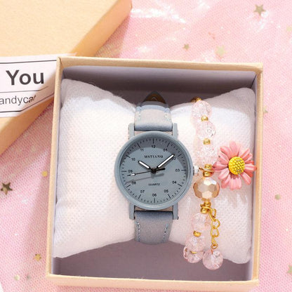 Korean Version Of The Simple Temperament Ins Wind Girl Middle School Student Girl Small Fresh Antique Forest Ladies Antique Watch - BUNNY BAZAR